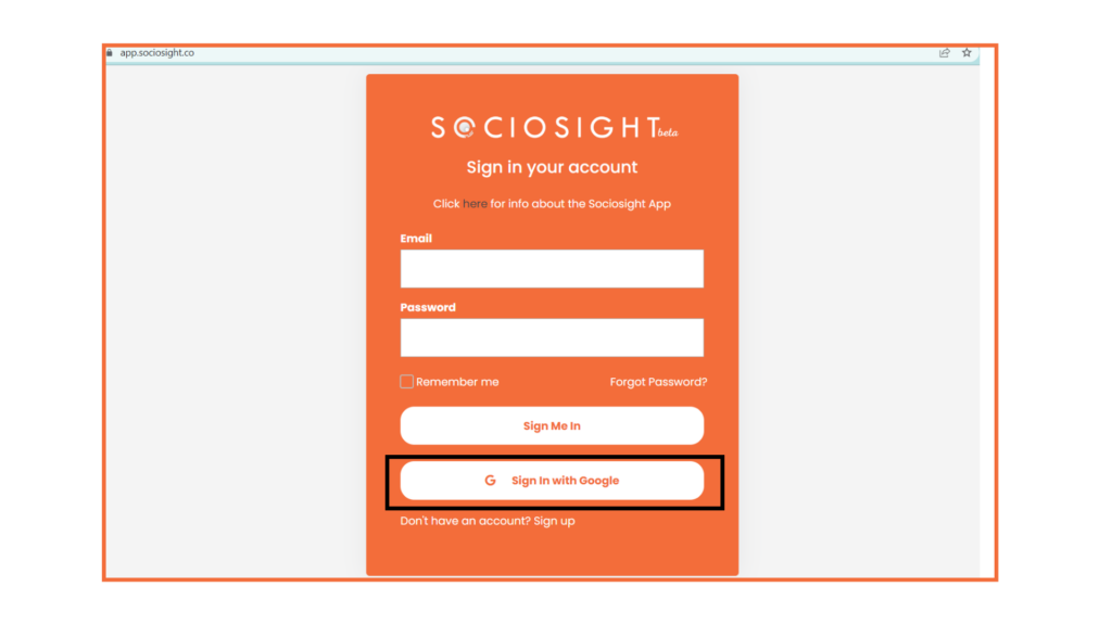 Help - Aplikasi Sociosight - Sign Up Page