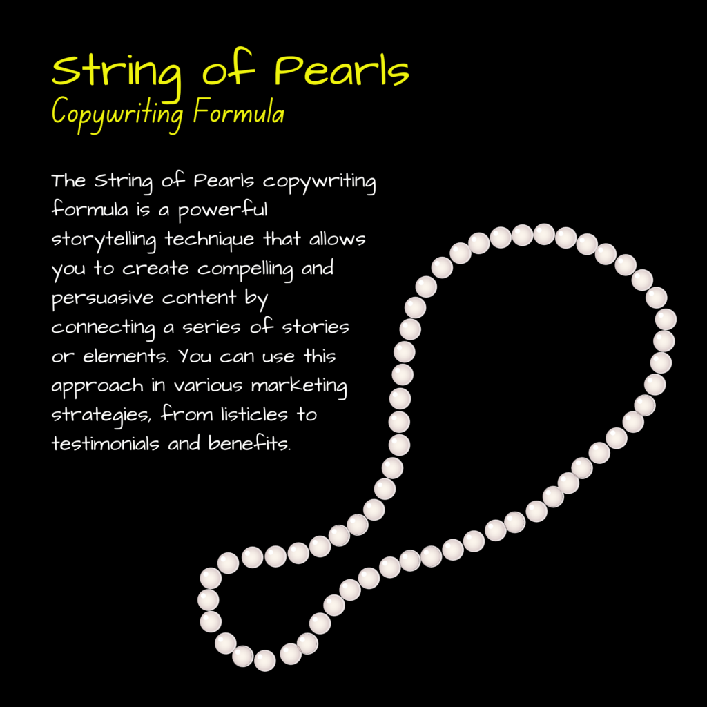 String of Pearls - Copywriting formula - Sociosight.co