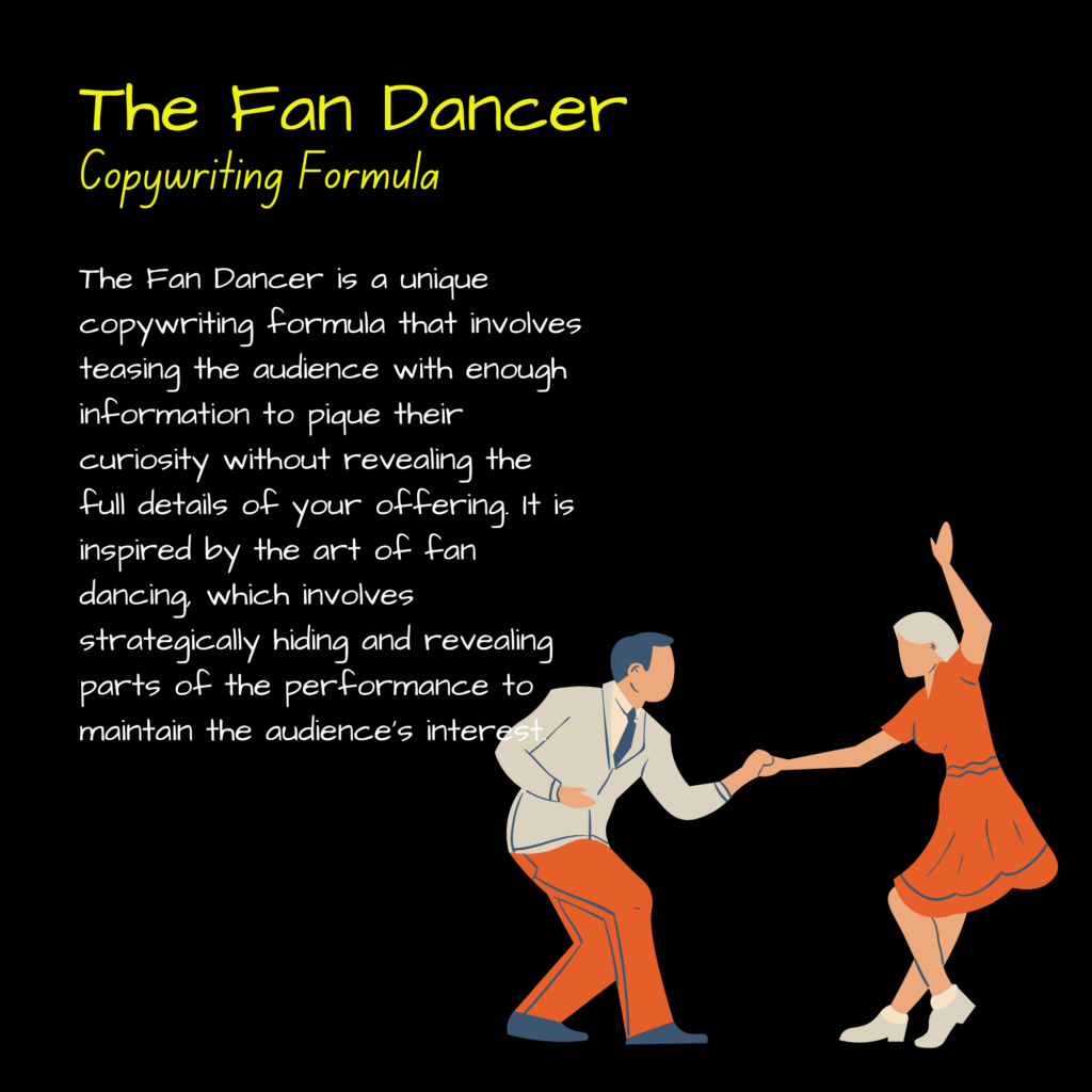 The Fan Dancer - Copywriting formula - Sociosight.co