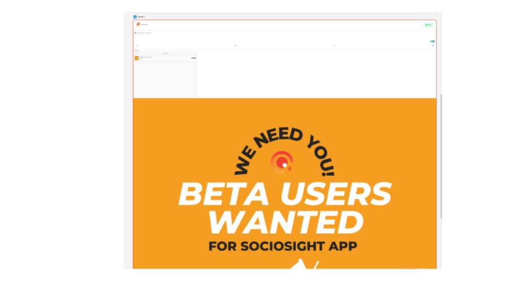 social media management platform - beta users wanted - sociosight.co