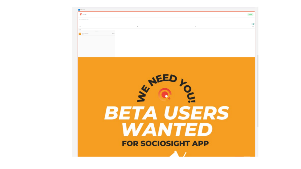 social media management platform - beta users wanted - sociosight.co
platform manajemen media sosial