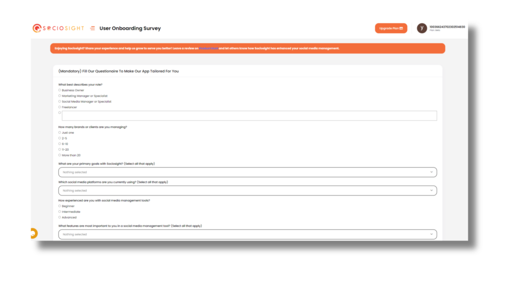 Sociosight - Registration Process