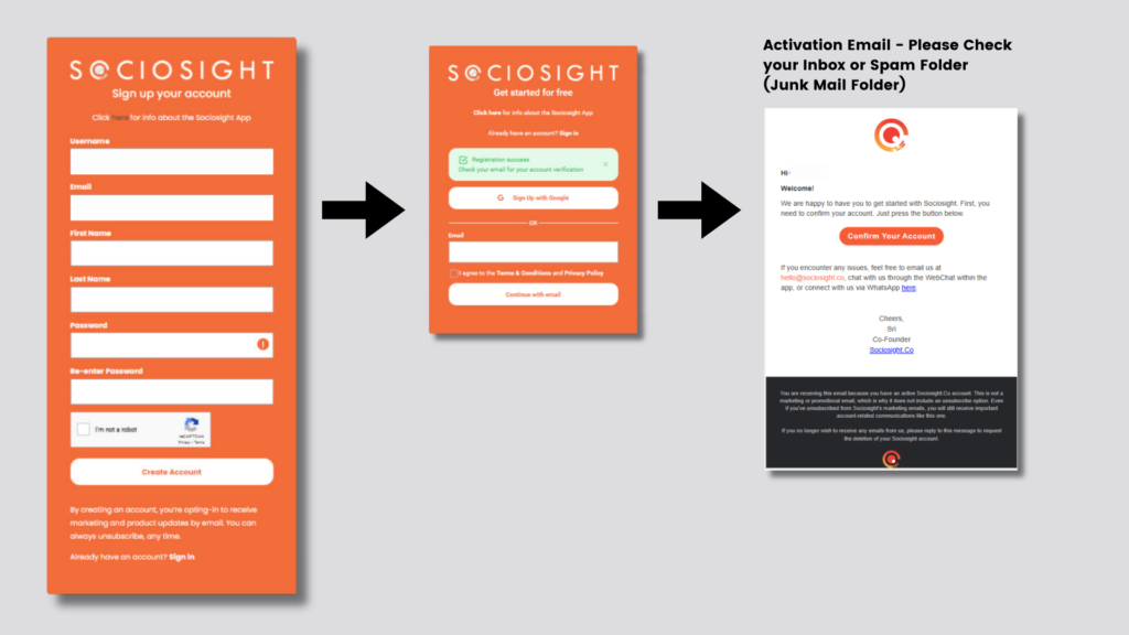 How to Register and Login to The Sociosight Web App