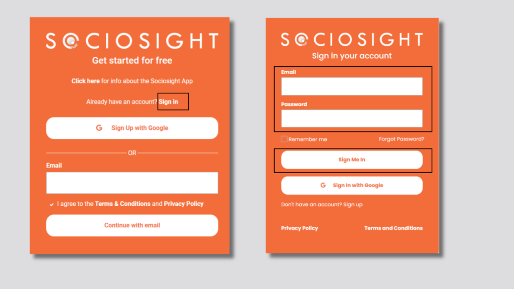 How to Register and Login to The Sociosight Web App