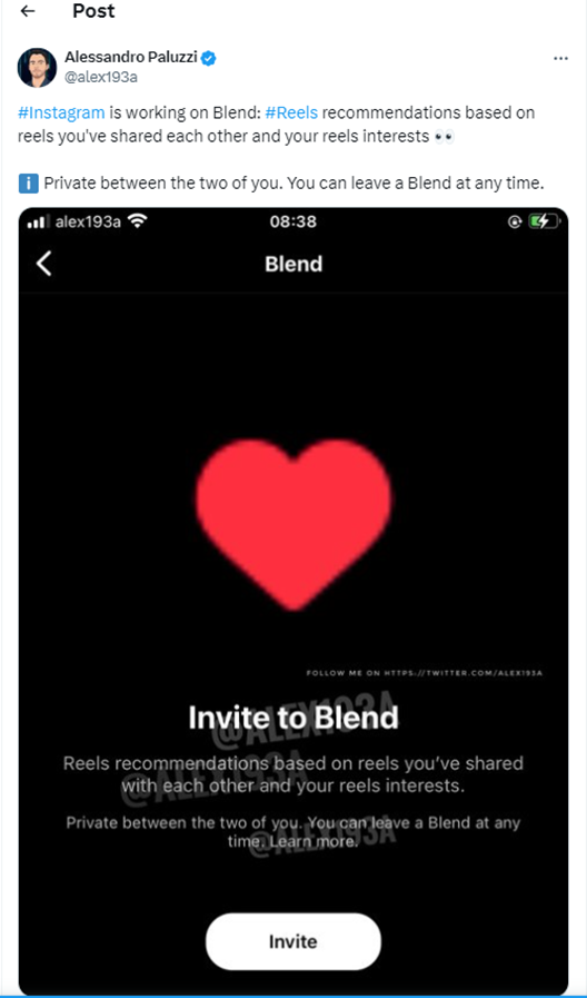 Instagram Update - Instagram Tests New 'Blend' Feature for More Personalized Reels Experience