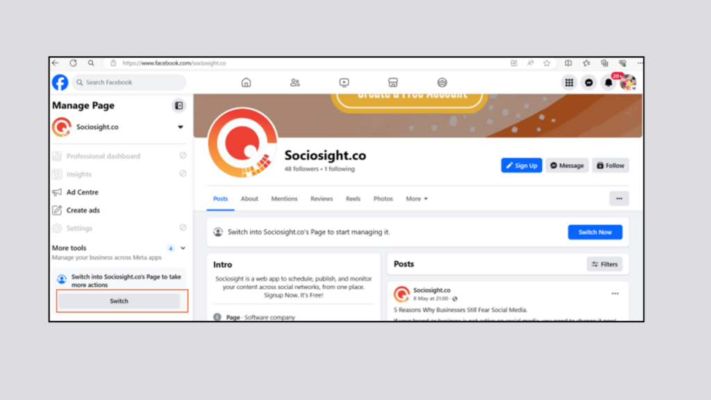 Bind Your Social Media Profiles to Sociosight App