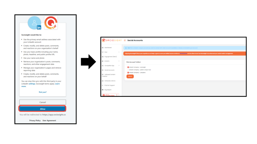 How to Bind or Connect Your Social Media Profiles Into The Sociosight App