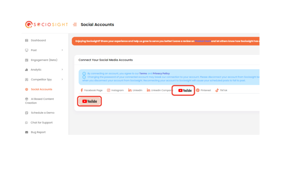 How to Bind or Connect Your Social Media Profiles Into The Sociosight App