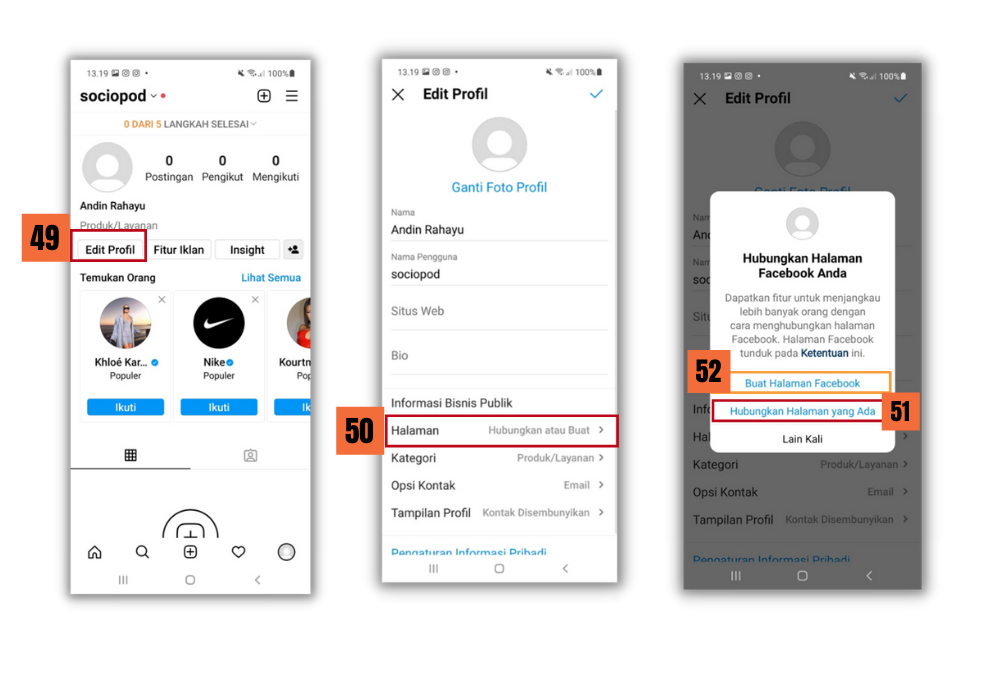 cara membuat akun instagram bisnis - aplikasi kelola media sosial - sociosight