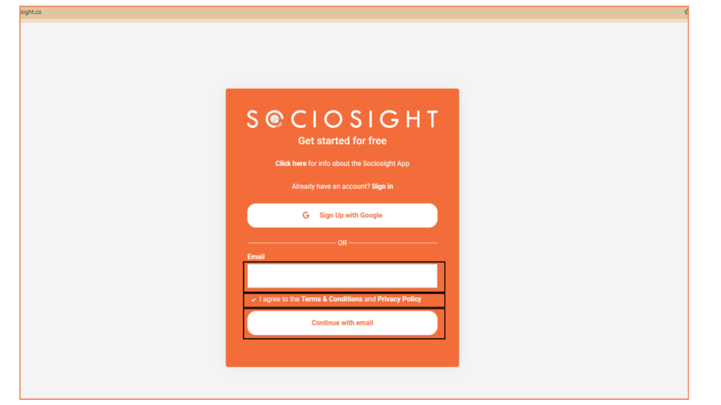 How to Register and Login to The Sociosight Web App