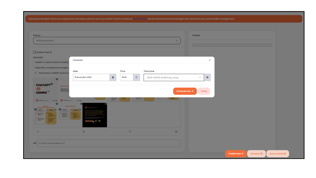 How To Publish and Schedule Your Social Media Post Across Multiple Platforms Via Sociosight App?