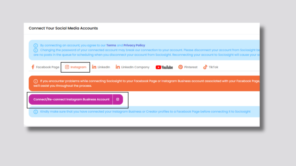 How to Bind or Connect Your Social Media Profiles Into The Sociosight App