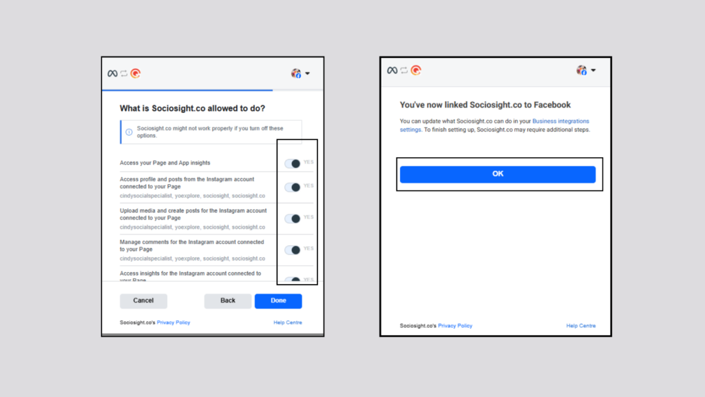 How to Bind or Connect Your Social Media Profiles Into The Sociosight App