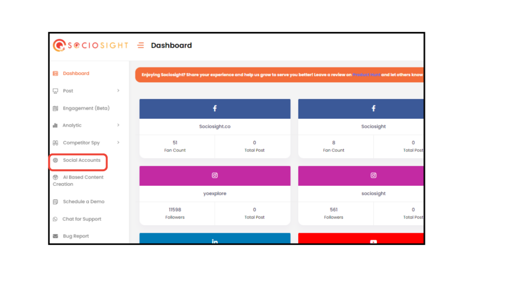 How to Bind or Connect Your Social Media Profiles Into The Sociosight App